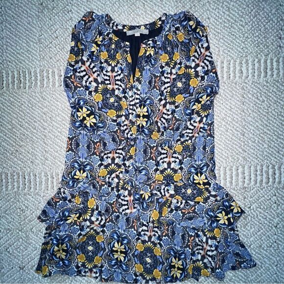 Loft Floral Ruffle Swing Dress - Sz XSP - Picture 9 of 16